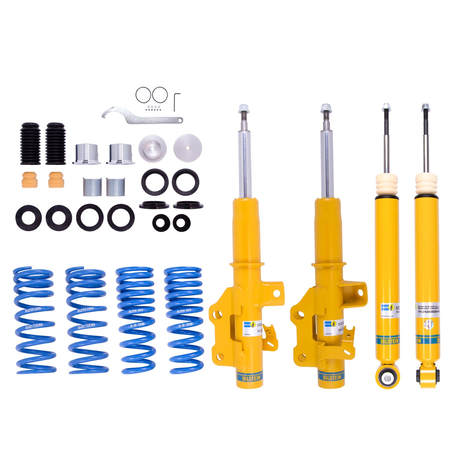 Bilstein 47-280502 - Suspension Kit Chevrolet Camaro 2024-2016 Monotube/Twintube Front Lowered Height 10-30mm, up to 1060kg Axle Load Rear Lowered Height 10-30mm, up to 1200kg Axle Load B14 (PSS) Bilstein 1
