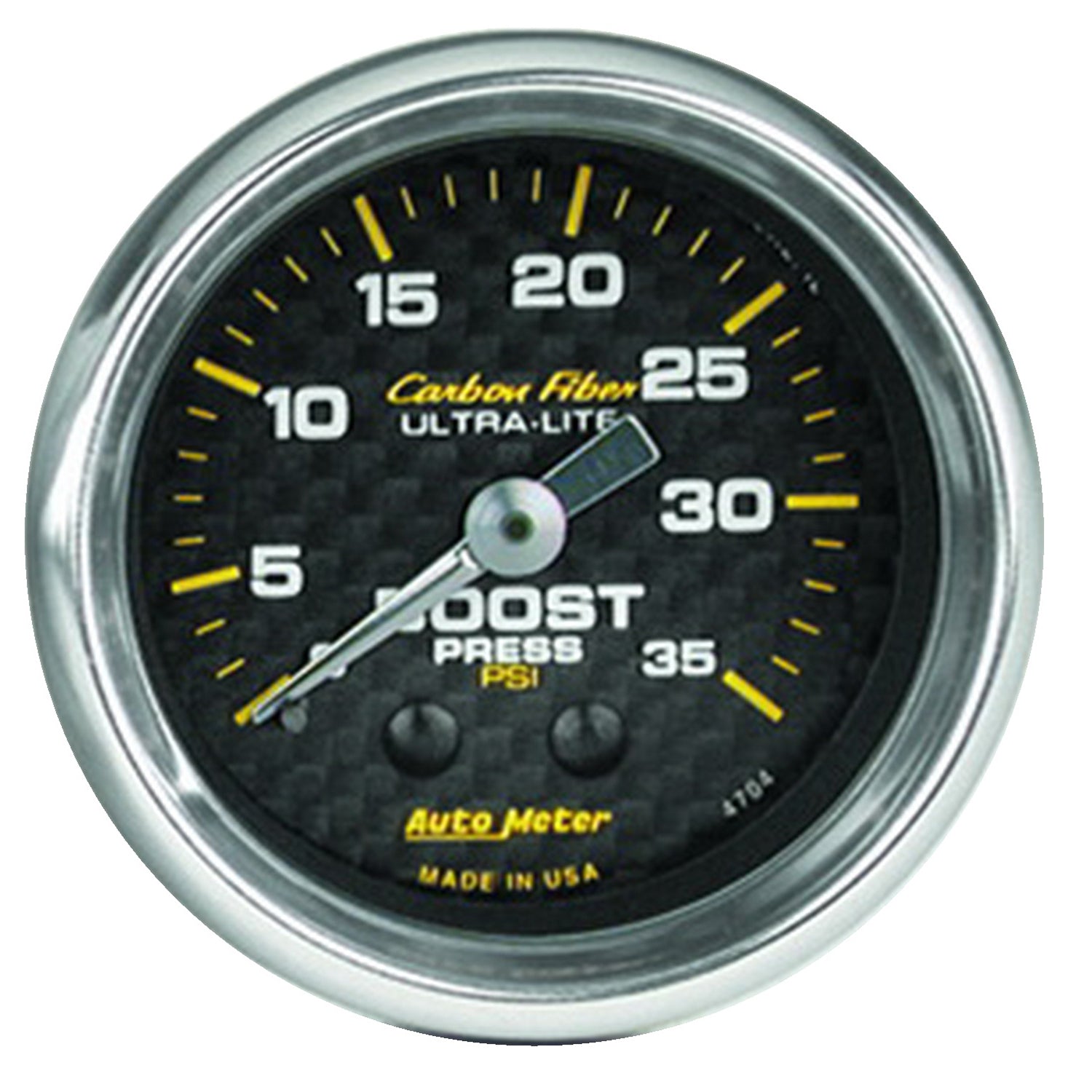 AutoMeter 4704 - GAUGE, BOOST, 2 1/16", 35PSI, MECHANICAL, CARBON FIBER 3