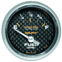 AutoMeter 4716 2-1/16" FUEL LEVEL, 240-33 Ohm SSE, CARBON FIBER