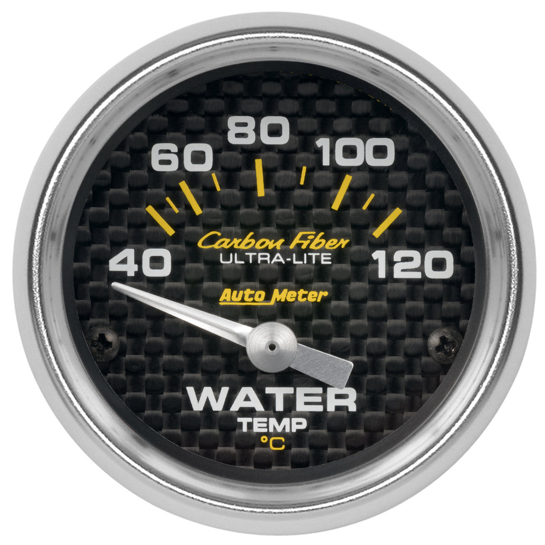 AutoMeter 4737-M - GAUGE, WATER TEMP, 2 1/16", 40-120?C, ELECTRIC, CARBON FIBER