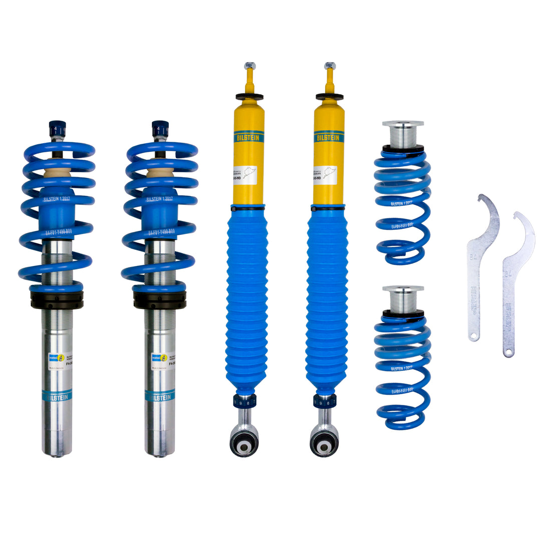 Bilstein 48-262316 - Suspension Kit Audi A4 2020-2017 Monotube Front Lowered Height 35-50mm up to 1075kg Axle Load Rear Lowered Height 35-50mm up to 1175kg Axle Load 53mm Outside Strut Diameter Without Electronic Suspension B16 (PSS10) Bilstein 1