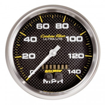 AutoMeter 4881 - GAUGE, SPEEDOMETER, 5", 140MPH, GPS, CARBON FIBER 5