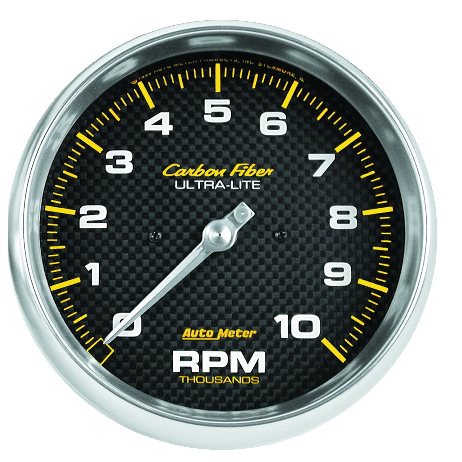 AutoMeter 4898 - GAUGE, TACHOMETER, 5", 10K RPM, IN-DASH, CARBON FIBER 3