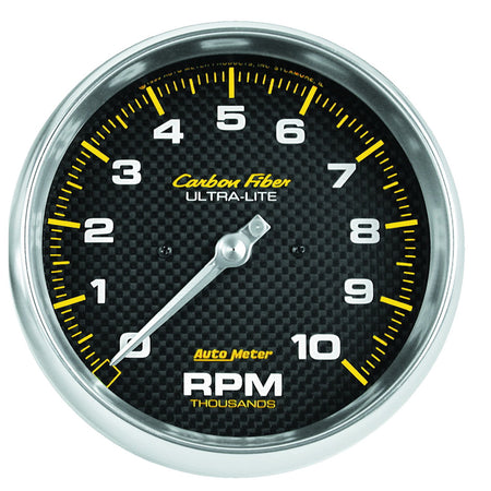 AutoMeter 4898 - GAUGE, TACHOMETER, 5", 10K RPM, IN-DASH, CARBON FIBER 3