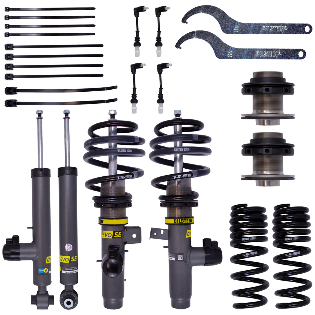 Bilstein 49-305135 - Suspension Kit BMW 330e xDrive 2022-2021, 330i xDrive 2021-2019, 430i xDrive 2025-2021, M340i xDrive 20-25 Twintube Front Lowered Height 25-55mm Rear Lowered Height 20-60mm With Electronic Suspension EVO SE Bilstein 1