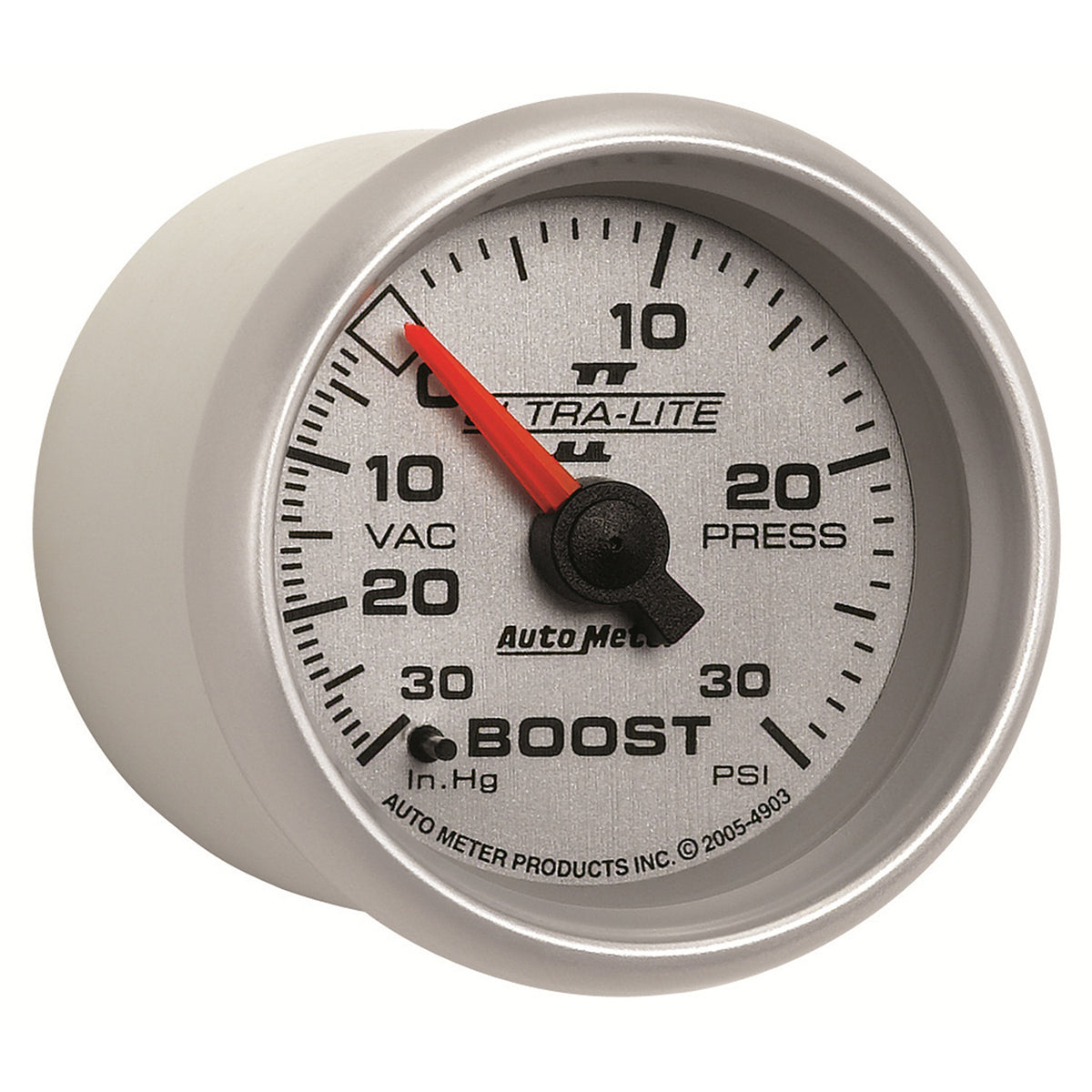 AutoMeter 4903 - GAUGE, VAC/BOOST, 2 1/16", 30INHG-30PSI, MECHANICAL, ULTRA-LITE II 5