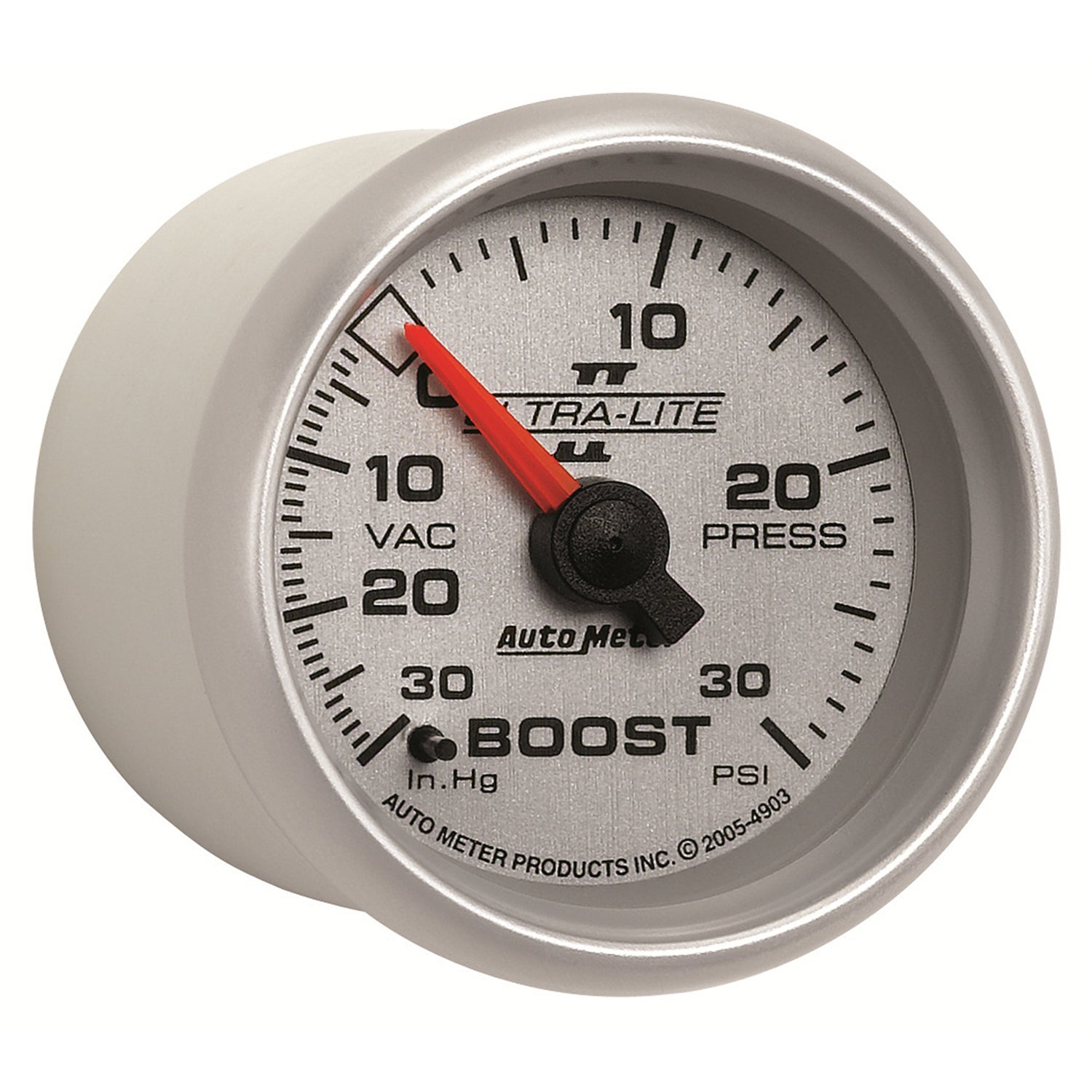 AutoMeter 4903 - GAUGE, VAC/BOOST, 2 1/16", 30INHG-30PSI, MECHANICAL, ULTRA-LITE II 5