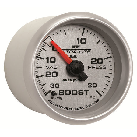 AutoMeter 4903 - GAUGE, VAC/BOOST, 2 1/16", 30INHG-30PSI, MECHANICAL, ULTRA-LITE II 5