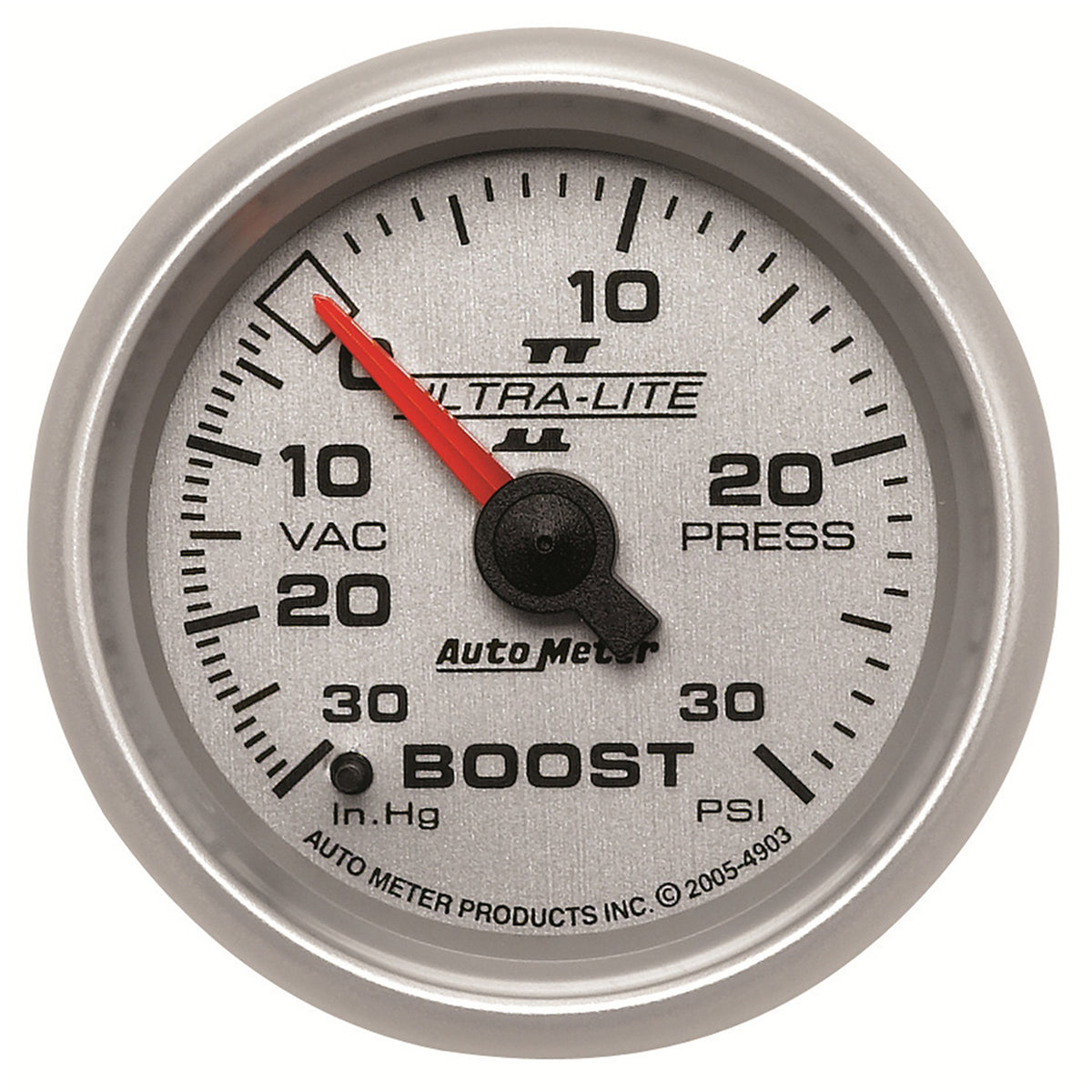 AutoMeter 4903 - GAUGE, VAC/BOOST, 2 1/16", 30INHG-30PSI, MECHANICAL, ULTRA-LITE II 3