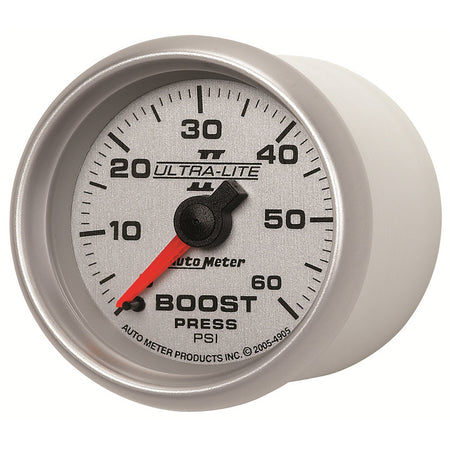 AutoMeter 4905 - GAUGE, BOOST, 2 1/16", 60PSI, MECHANICAL, ULTRA-LITE II 4