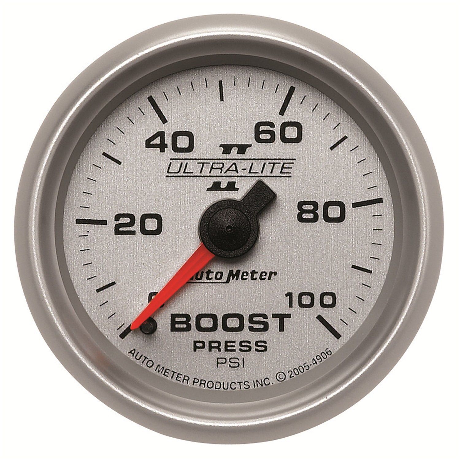 AutoMeter 4906 - GAUGE, BOOST, 2 1/16", 100PSI, MECHANICAL, ULTRA-LITE II 3