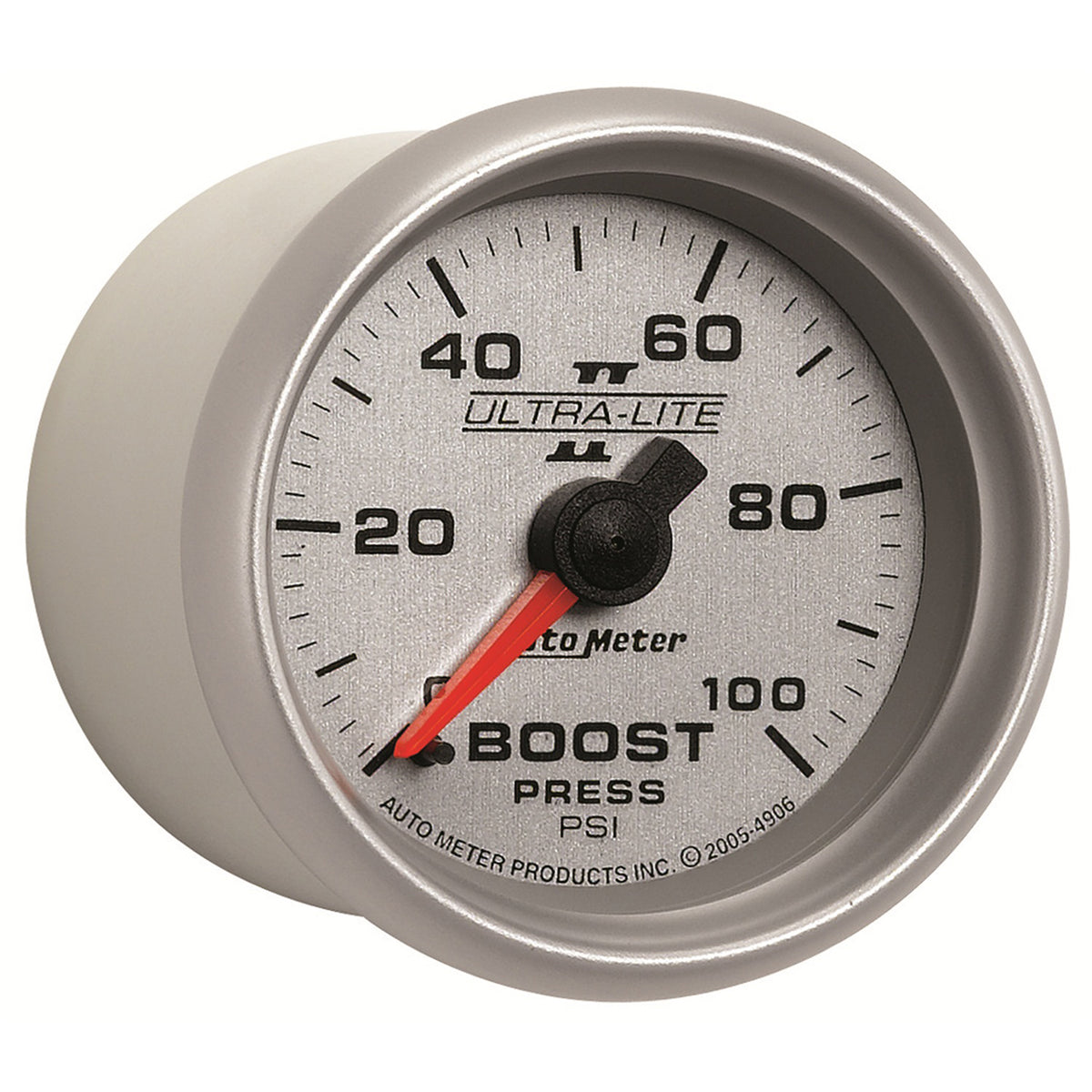 AutoMeter 4906 - GAUGE, BOOST, 2 1/16", 100PSI, MECHANICAL, ULTRA-LITE II 5