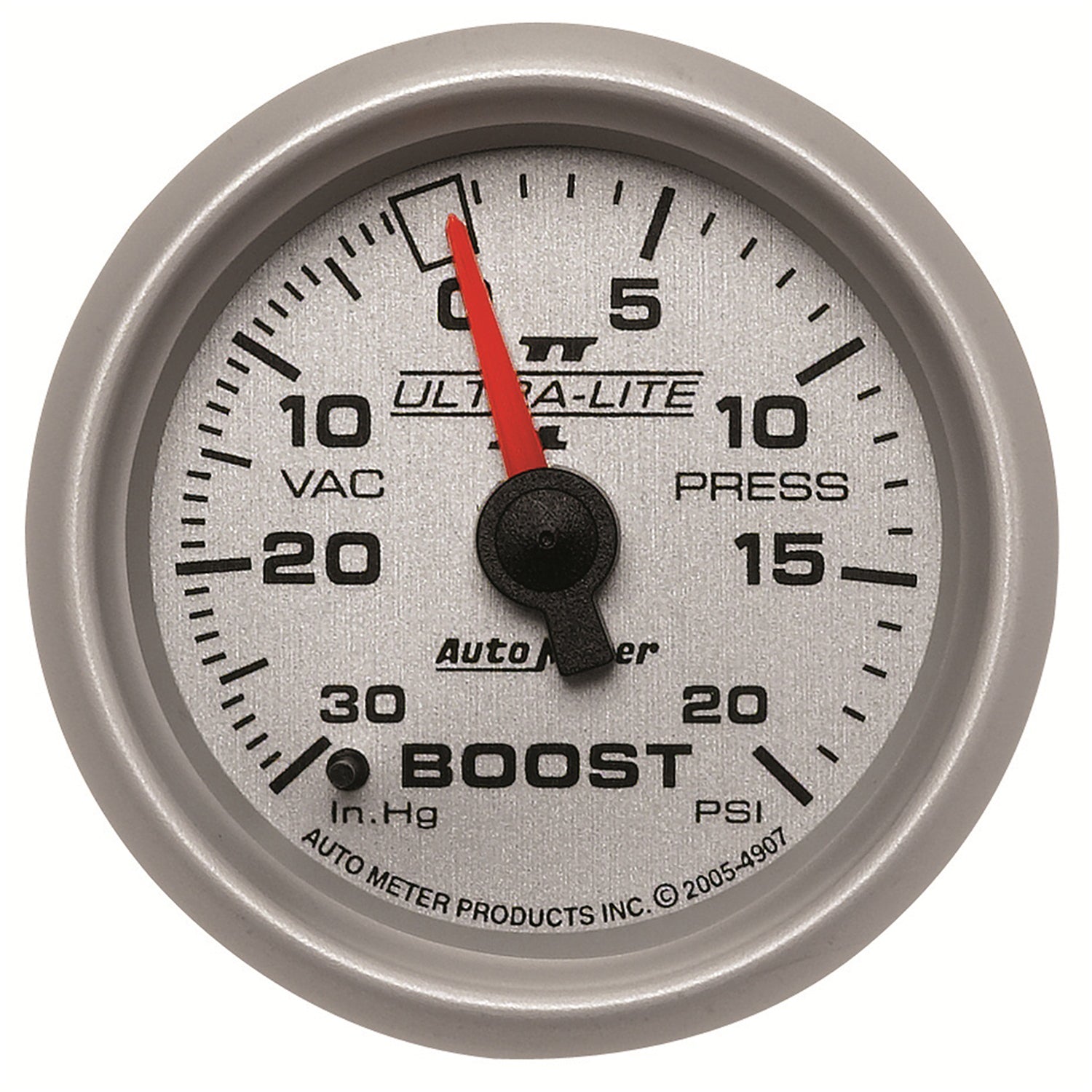 AutoMeter 4907 - GAUGE, VAC/BOOST, 2 1/16", 30INHG-20PSI, MECHANICAL, ULTRA-LITE II 3