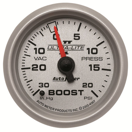 AutoMeter 4907 - GAUGE, VAC/BOOST, 2 1/16", 30INHG-20PSI, MECHANICAL, ULTRA-LITE II 3