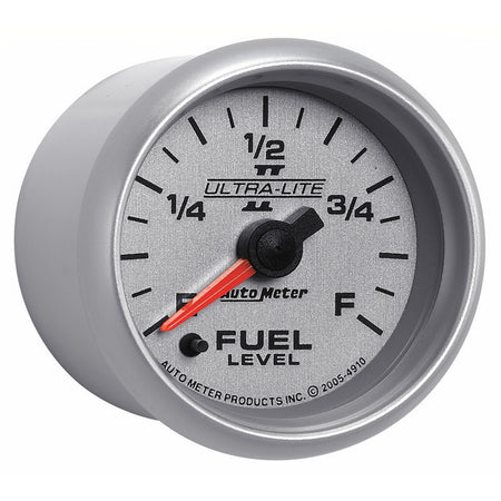 AutoMeter 4910 - GAUGE, FUEL LEVEL, 2 1/16", 0-280O PROGRAMMABLE, ULTRA-LITE II 3