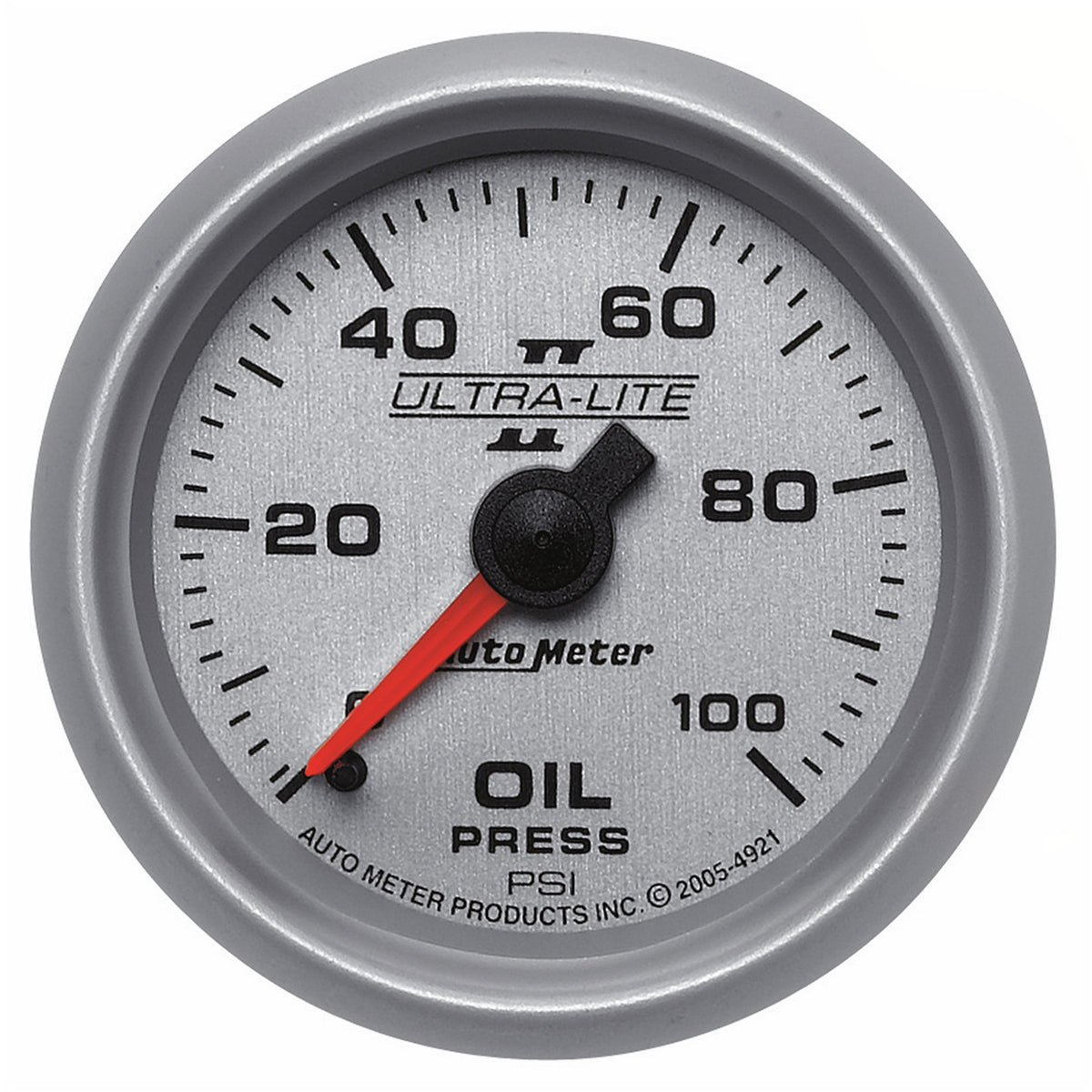 AutoMeter 4921 - GAUGE, OIL PRESSURE, 2 1/16", 100PSI, MECHANICAL, ULTRA-LITE II 3
