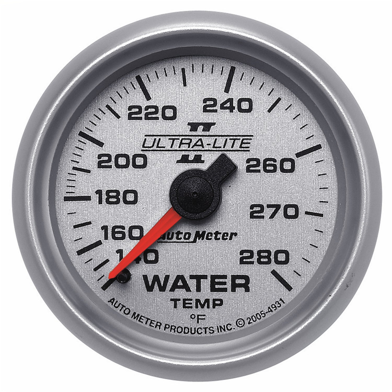 AutoMeter 4931 - GAUGE, WATER TEMP, 2 1/16", 140-280?F, MECHANICAL, ULTRA-LITE II 5