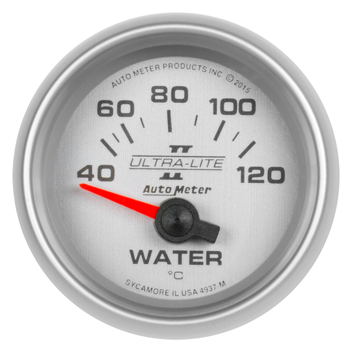 AutoMeter 4937-M - GAUGE, WATER TEMP, 2 1/16", 40-120?C, ELECTRIC, ULTRA-LITE II 3
