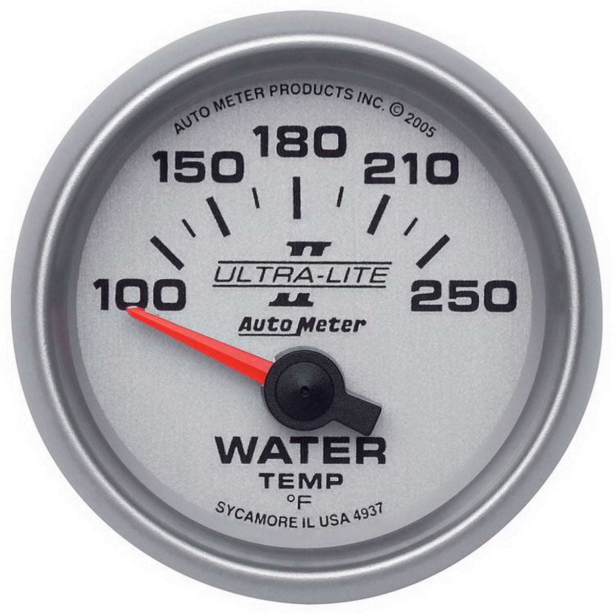 AutoMeter 4937 - GAUGE, WATER TEMP, 2 1/16", 100-250?F, ELECTRIC, ULTRA-LITE II 3