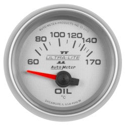 AutoMeter 4948-M - GAUGE, OIL TEMP, 2 1/16", 60-170?F, ELECTRIC, ULTRA-LITE II 4