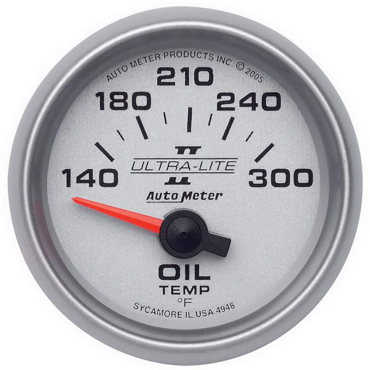 AutoMeter 4948 - GAUGE, OIL TEMP, 2 1/16", 140-300?F, ELECTRIC, ULTRA-LITE II 3