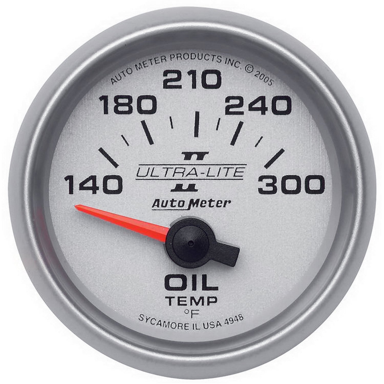 AutoMeter 4948 - GAUGE, OIL TEMP, 2 1/16", 140-300?F, ELECTRIC, ULTRA-LITE II 3