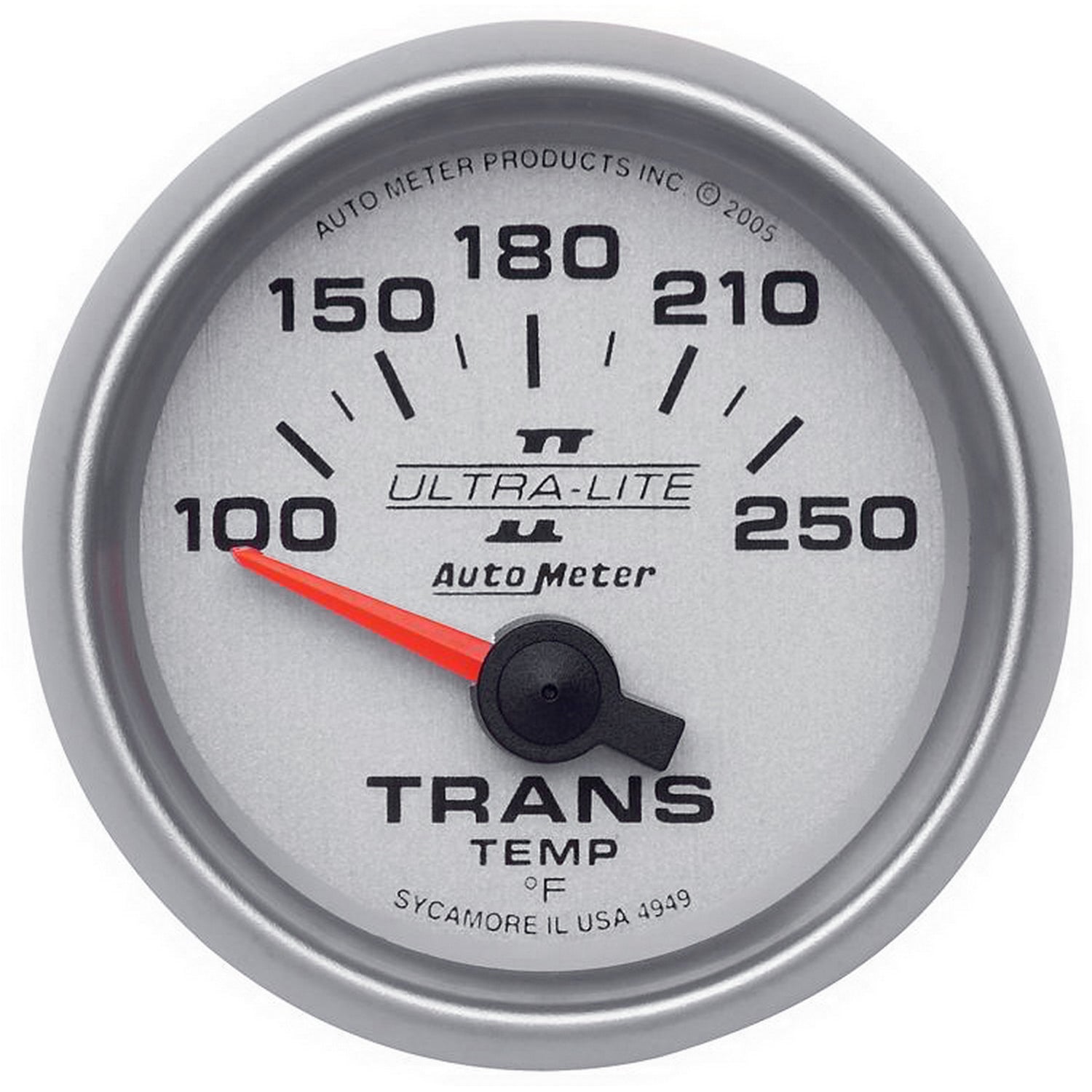 AutoMeter 4949 - GAUGE, TRANSMISSION TEMP, 2 1/16", 100-250?F, ELECTRIC, ULTRA-LITE II 3