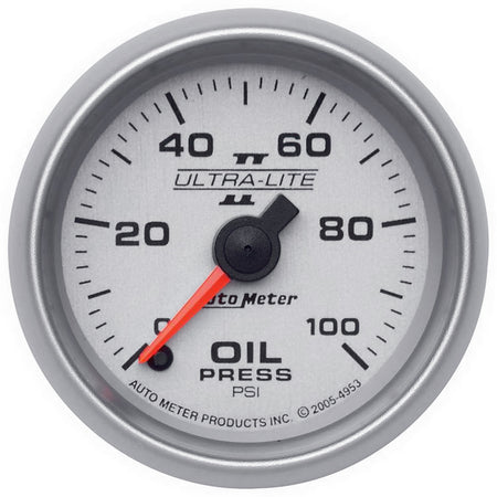 AutoMeter 4953 - GAUGE, OIL PRESSURE, 2 1/16", 100PSI, DIGITAL STEPPER MOTOR, ULTRA-LITE II 3