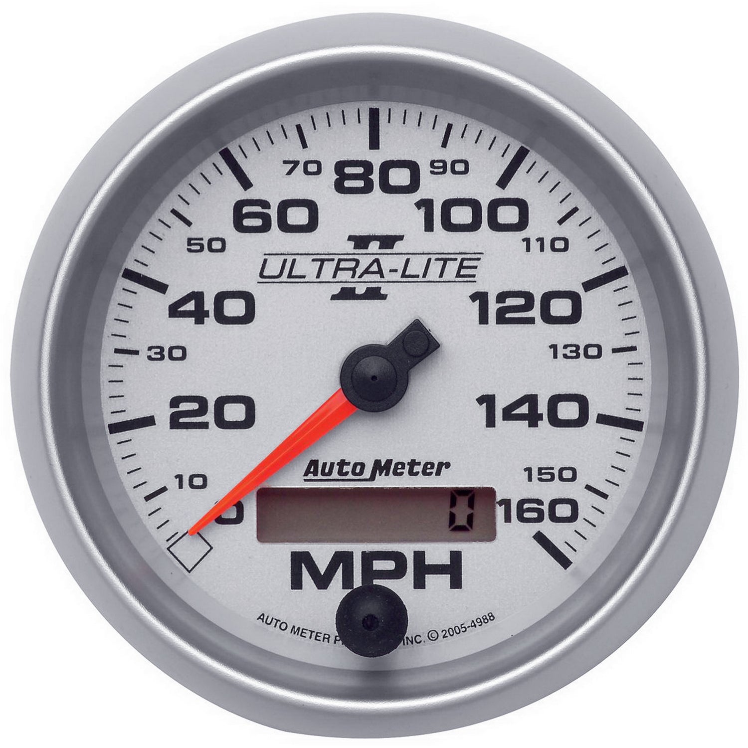 AutoMeter 4988 - GAUGE, SPEEDOMETER, 3 3/8", 160MPH, ELEC. PROGRAMMABLE, ULTRA-LITE II 3