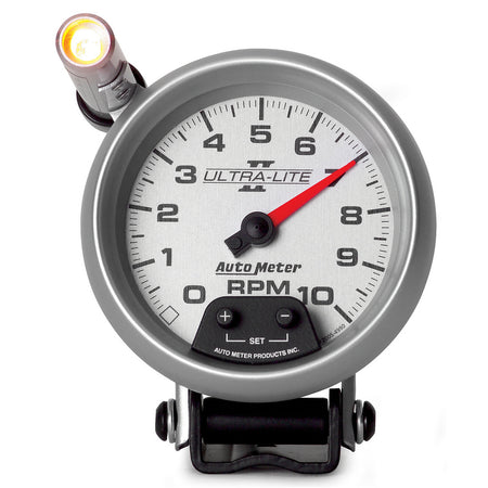 AutoMeter 4990 - GAUGE, TACHOMETER, 3 3/4", 10K RPM, PEDESTAL W/ EXT. QUICK-LITE, ULTRA-LITE II 3