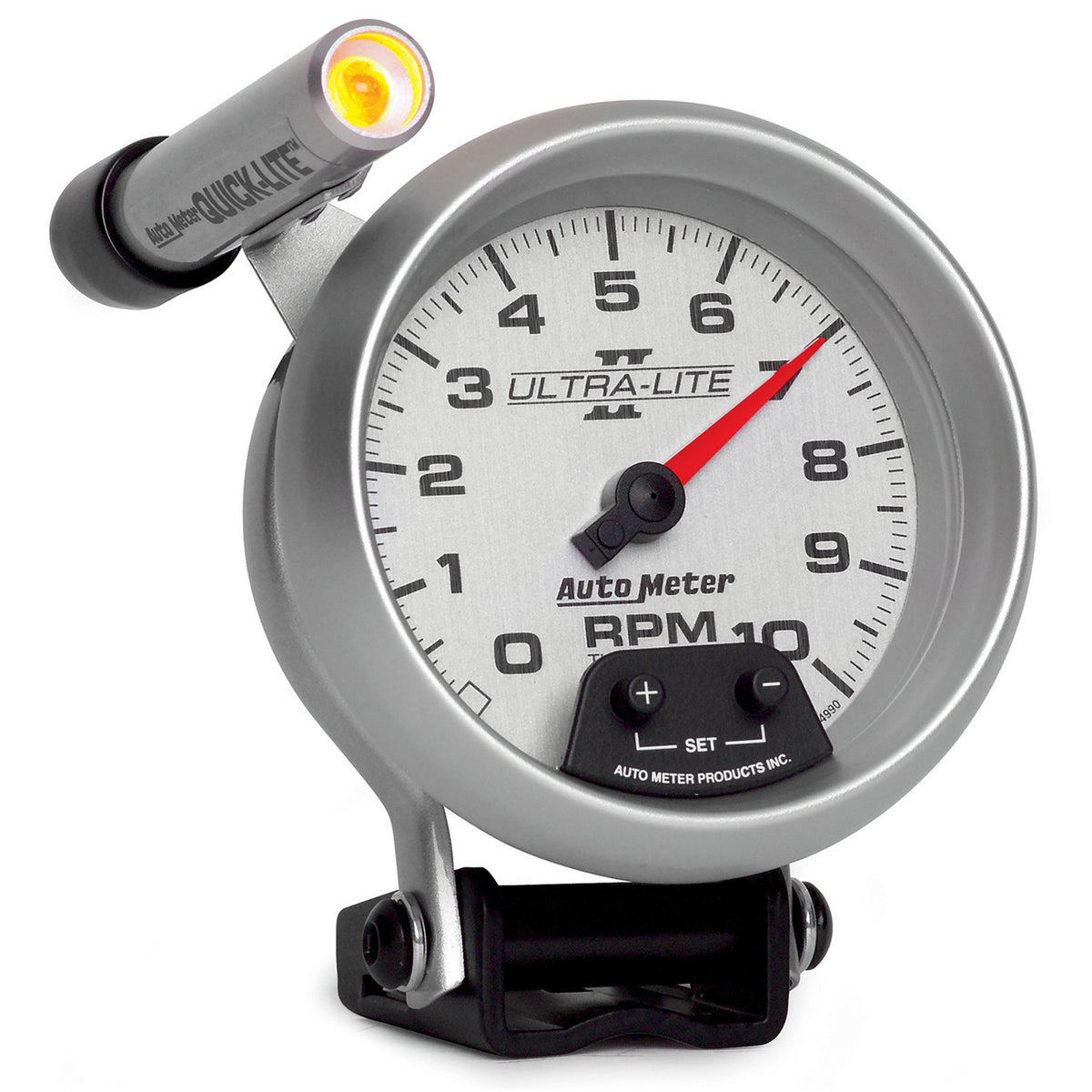 AutoMeter 4990 - GAUGE, TACHOMETER, 3 3/4", 10K RPM, PEDESTAL W/ EXT. QUICK-LITE, ULTRA-LITE II 5
