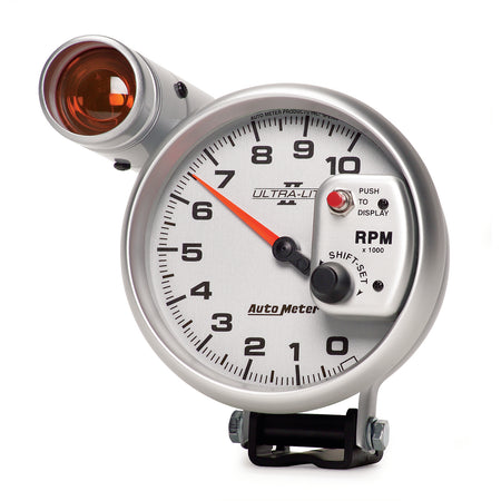AutoMeter 4999 - GAUGE, TACHOMETER, 5", 10K RPM, PEDESTAL W/ EXT. SHIFT-LITE, ULTRA-LITE II 3