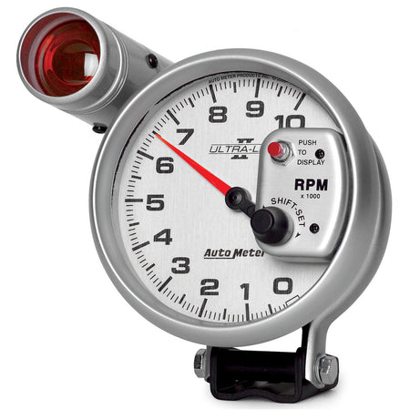 AutoMeter 4999 - GAUGE, TACHOMETER, 5", 10K RPM, PEDESTAL W/ EXT. SHIFT-LITE, ULTRA-LITE II 4