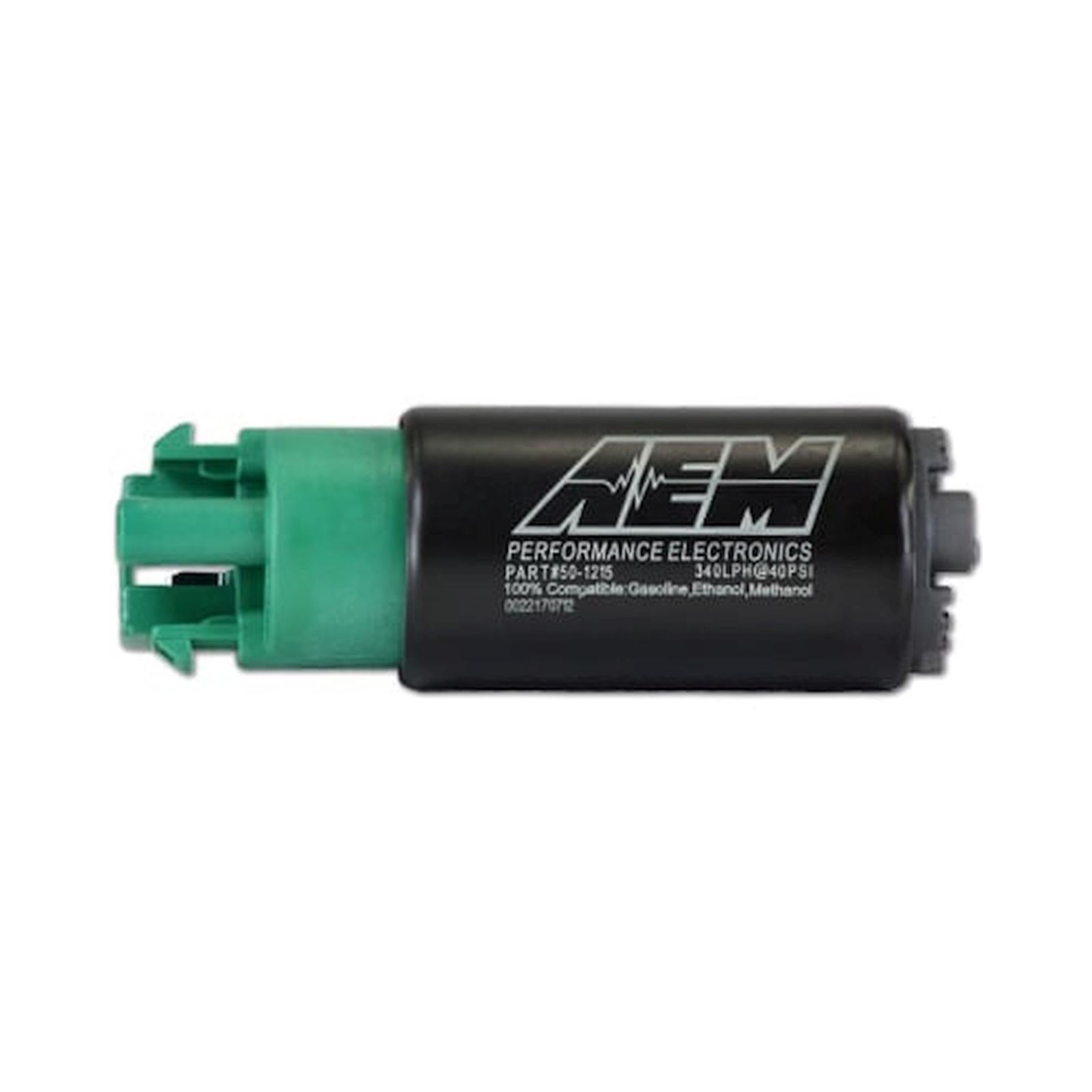 AEM Electronics 50-1215 - 340LPH E85-Compatible High Flow In-Tank Fuel Pump 65mm Body w/Hooks Offset Inlet/340LPH at40psi/Not application specific AEM Electronics 5