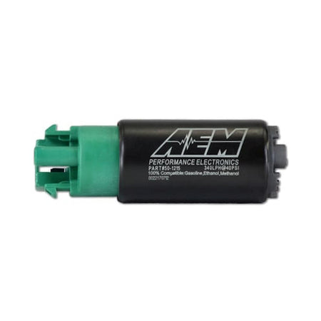 AEM Electronics 50-1215 - 340LPH E85-Compatible High Flow In-Tank Fuel Pump 65mm Body w/Hooks Offset Inlet/340LPH at40psi/Not application specific AEM Electronics 5