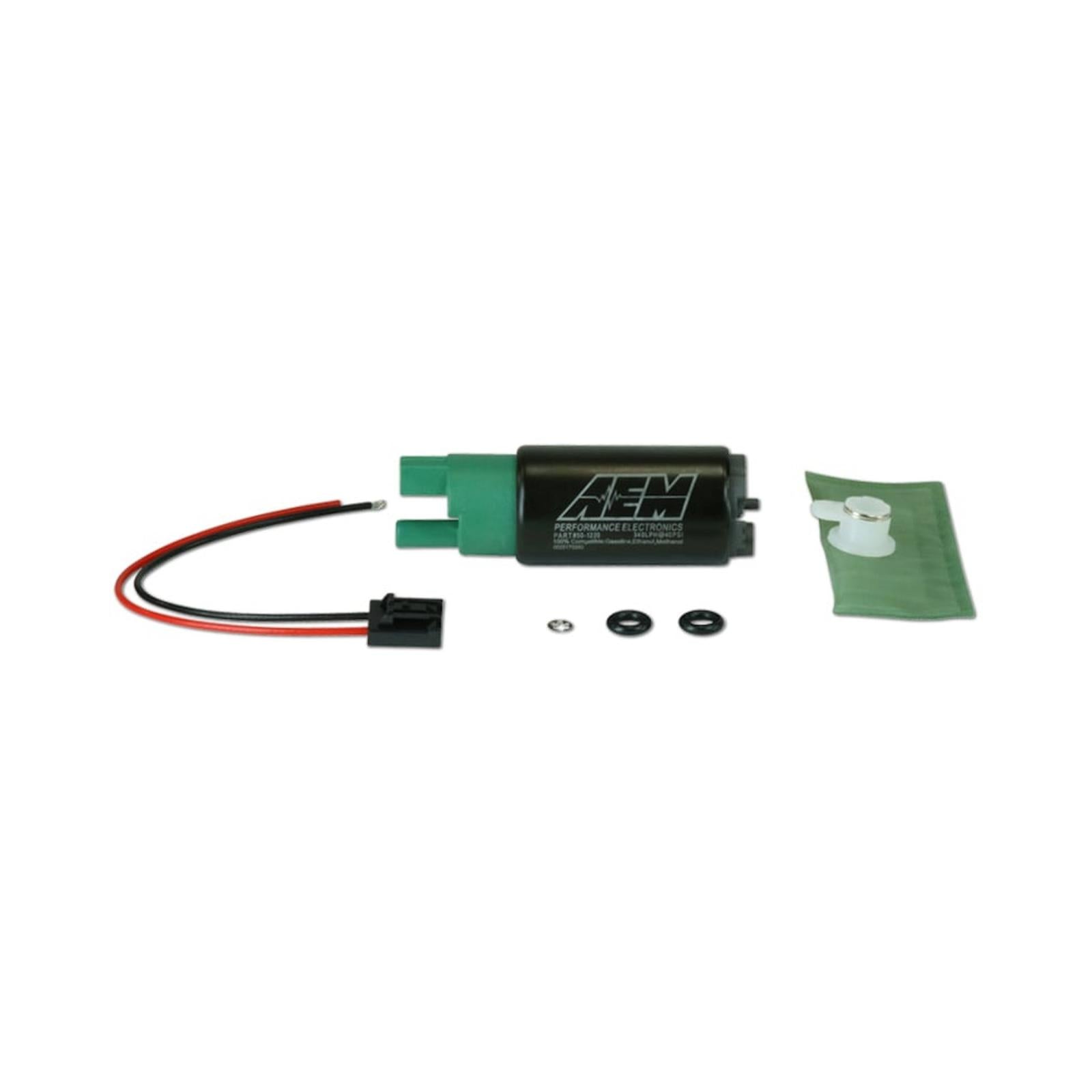 AEM Electronics 50-1220 - 340LPH E85-Compatible High Flow In-Tank Fuel Pump 65mm Body Inline Inlet/340LPH at40psi/Not application specific AEM Electronics 4