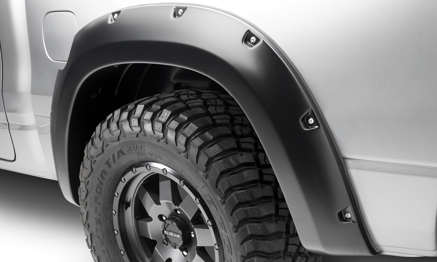 Bushwacker 50054-02 - Black Pocket/Rivet Style Smooth Finish Rear Fender Flares For 2019-2022 Ram 1500 Will Not Fit Rebel And Trx Models Bushwacker 1