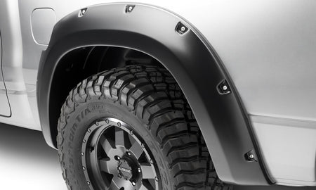 Bushwacker 50054-02 - Black Pocket/Rivet Style Smooth Finish Rear Fender Flares For 2019-2022 Ram 1500 Will Not Fit Rebel And Trx Models Bushwacker 1