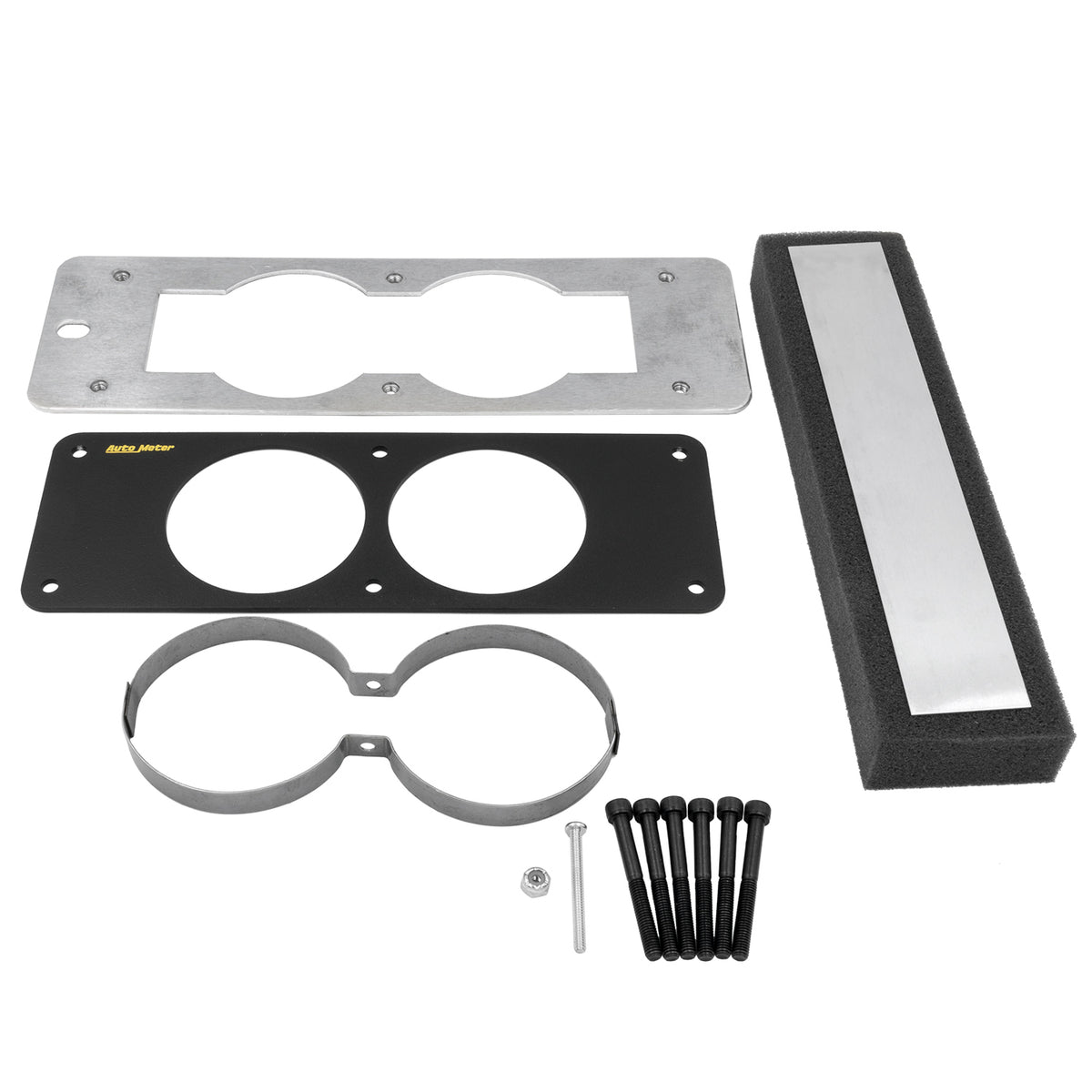 AutoMeter 50102 - GAUGE MOUNT, GAUGE CAGE, DUAL, 2 5/8", BLACK, MUSTANG 87-93 FOX 3