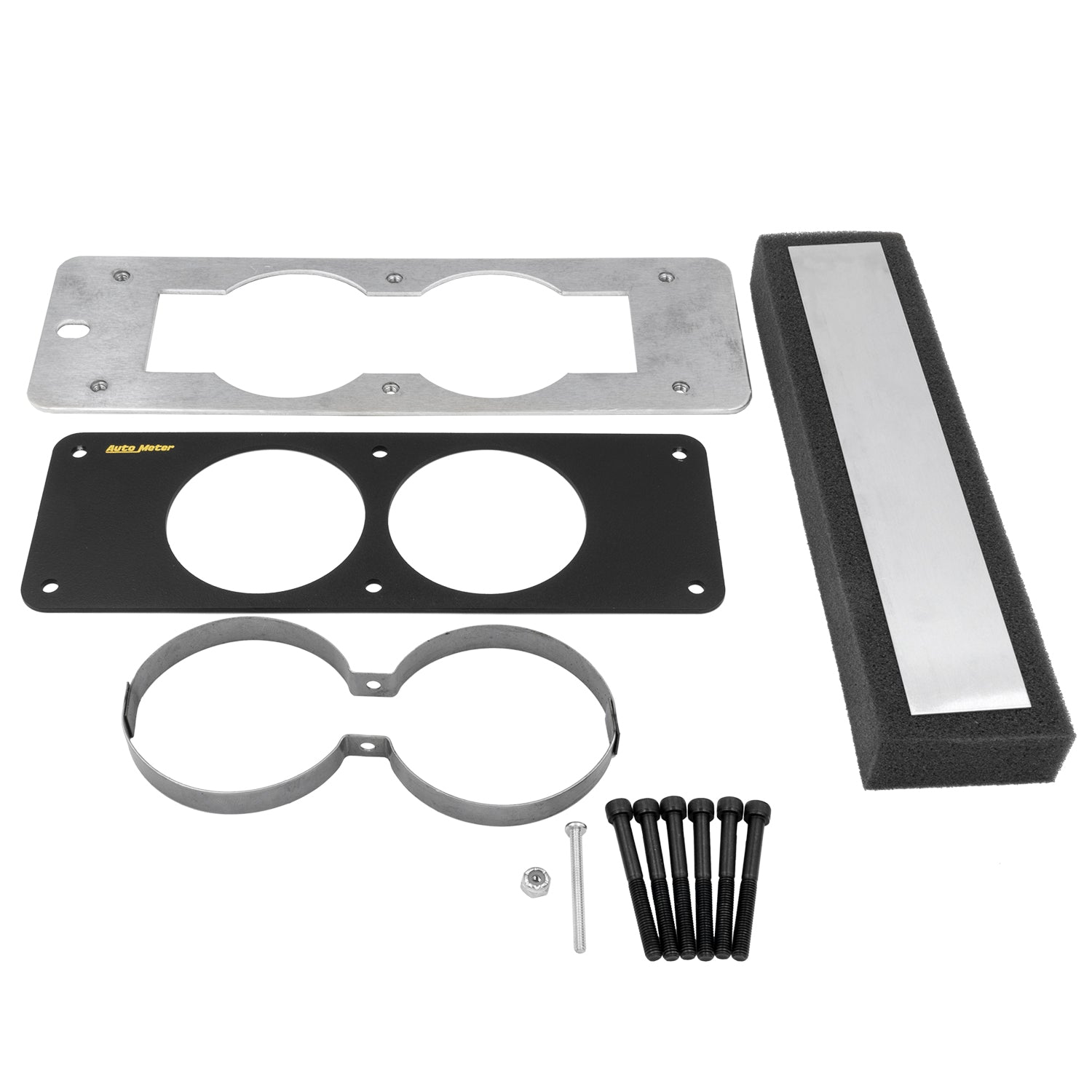 AutoMeter 50102 - GAUGE MOUNT, GAUGE CAGE, DUAL, 2 5/8", BLACK, MUSTANG 87-93 FOX 3