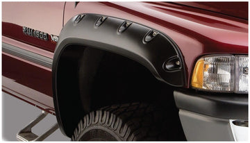 Bushwacker Body Bushwacker 50907-02 - Black Pocket/Rivet Style Smooth Finish 4-Piece Fender Flare Set For 2002-2008 Dodge Ram 1500 2003-2009 Ram 2500 2003 Ram 3500 Bushwacker