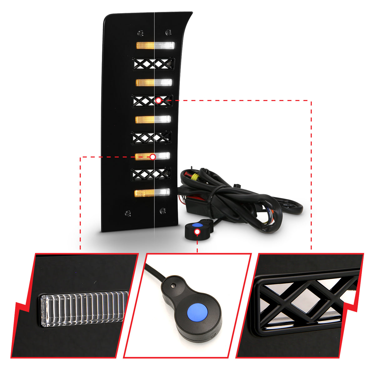 ANZO USA 511089X - FULL LED DRL VENT LIGHTS 3