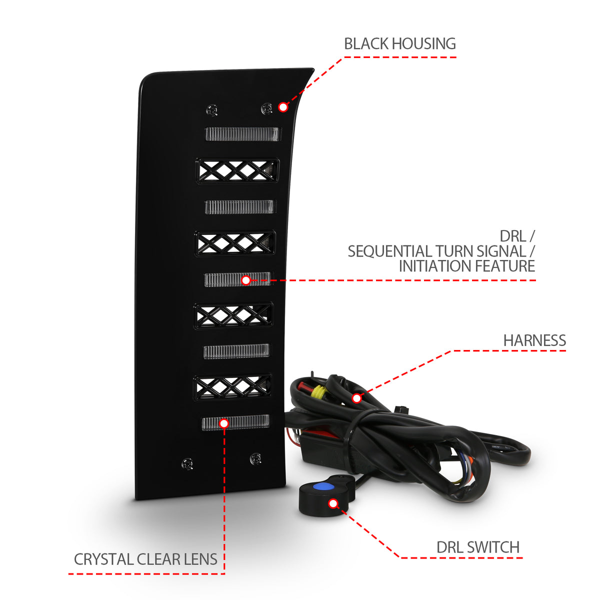 ANZO USA 511089X - FULL LED DRL VENT LIGHTS 4