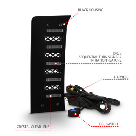 ANZO USA 511089X - FULL LED DRL VENT LIGHTS 4