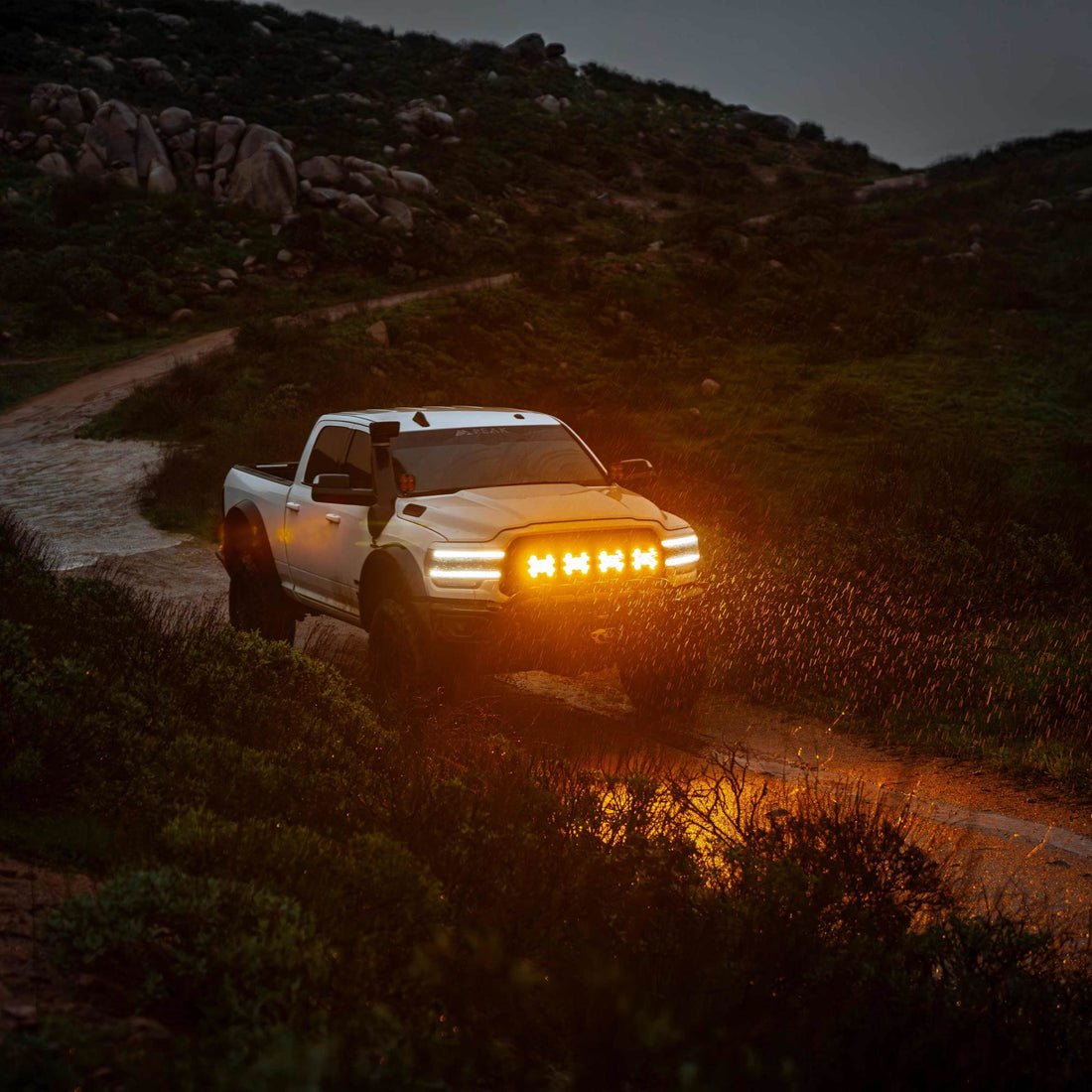 KC HiLiTES 5208 - SlimLite 8" LED - Light Shield - Amber 2