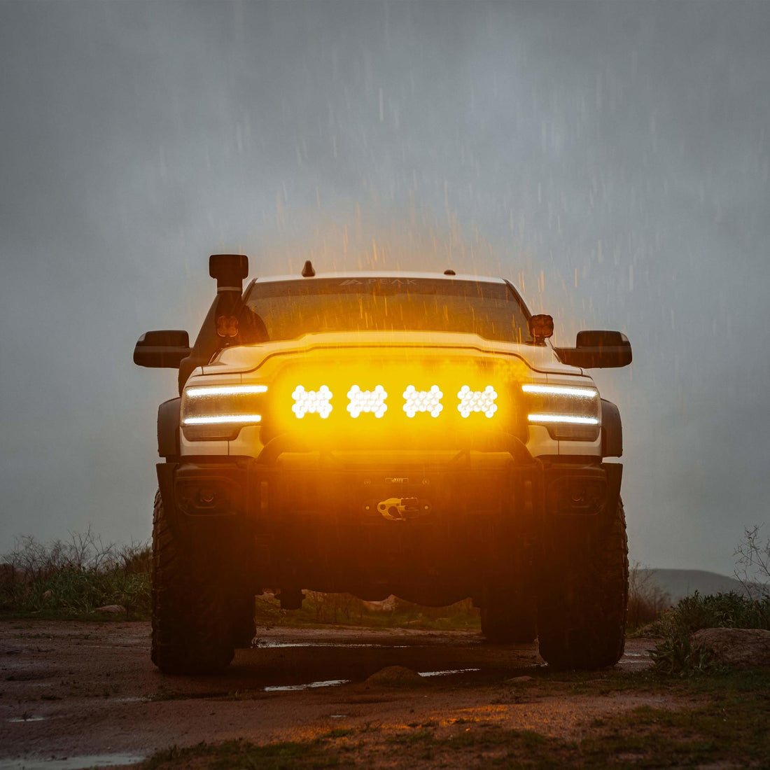 KC HiLiTES 5208 - SlimLite 8" LED - Light Shield - Amber 3