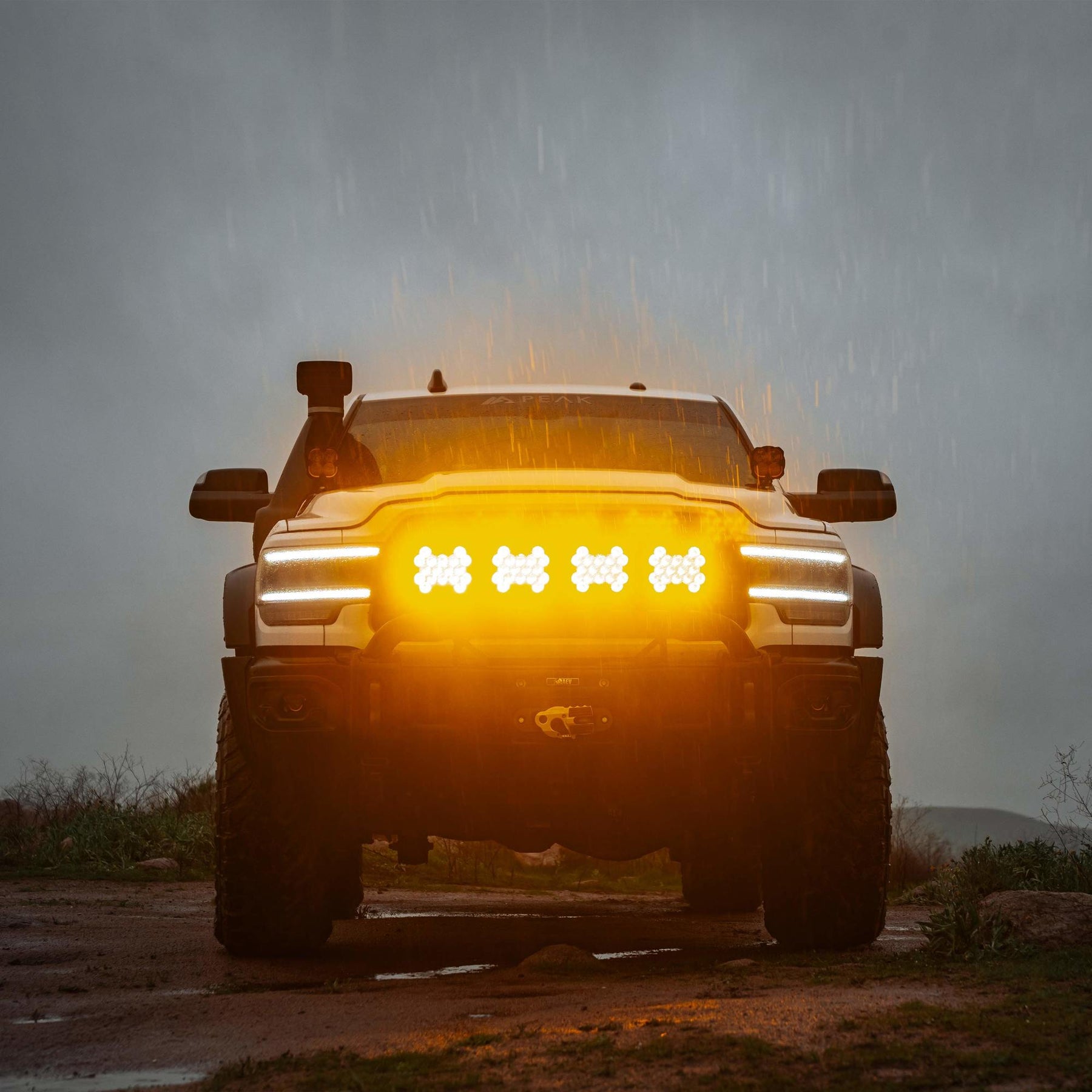 KC HiLiTES 5208 - SlimLite 8" LED - Light Shield - Amber 3