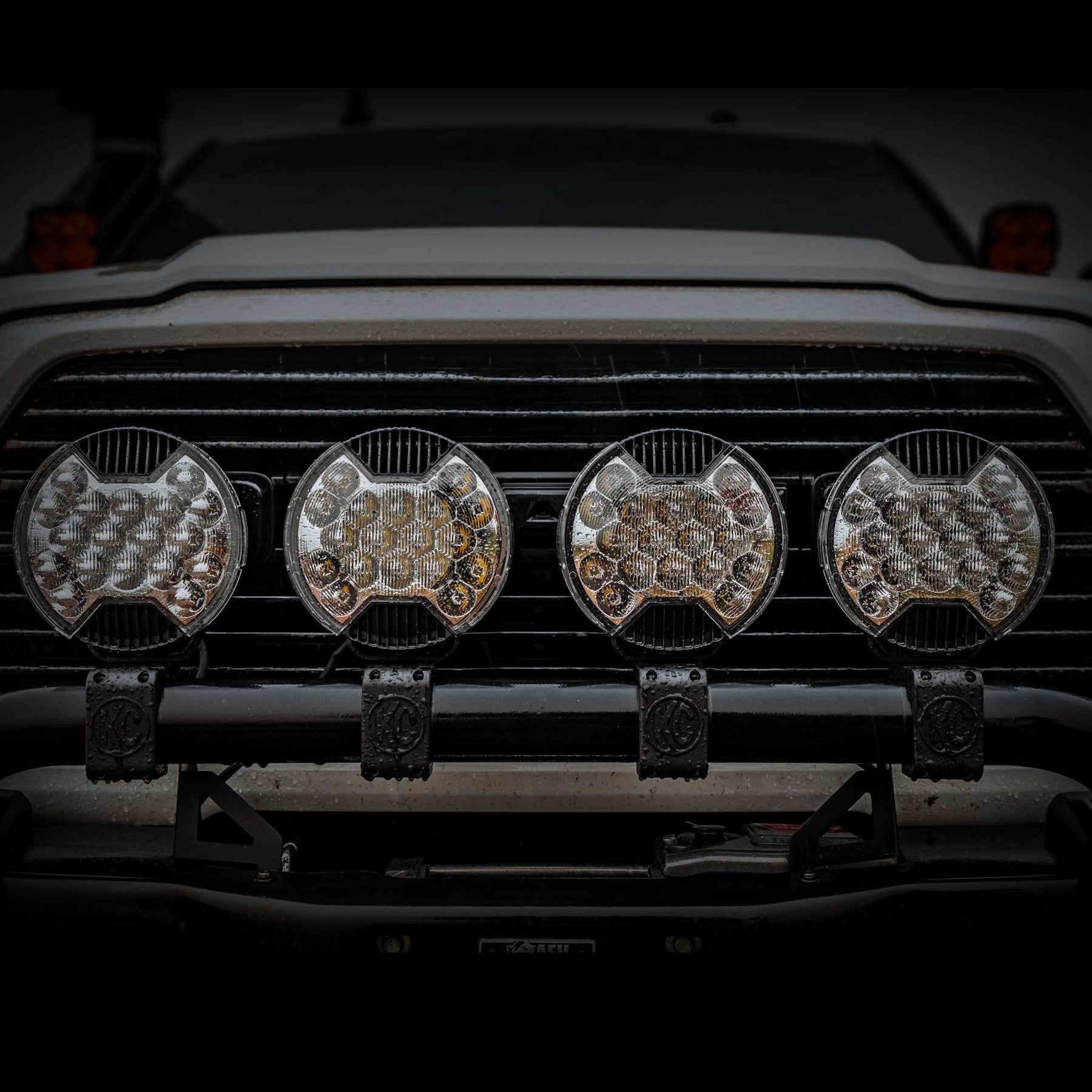 KC HiLiTES 5209 - SlimLite 8" LED - Light Shield - SAE Driving - Clear
