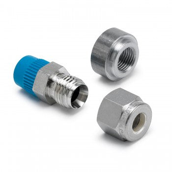 AutoMeter 5254 - FITTING, THERMOCOUPLE COMPRESS, 1/4", 1/8" NPTF MALE, STAINLESS, INCL. WELD BOSS 4