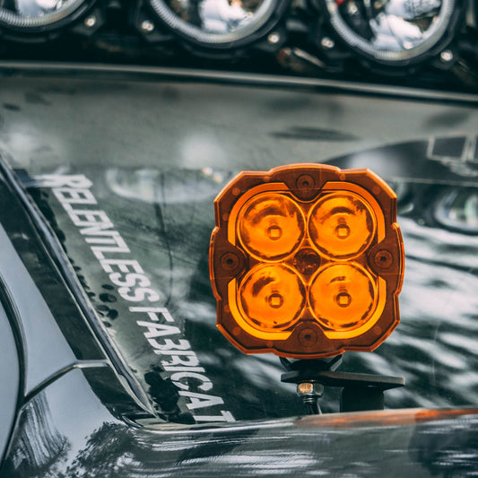 KC Hilites FLEX ERA 4 - Light Shield / Hard Cover - Amber